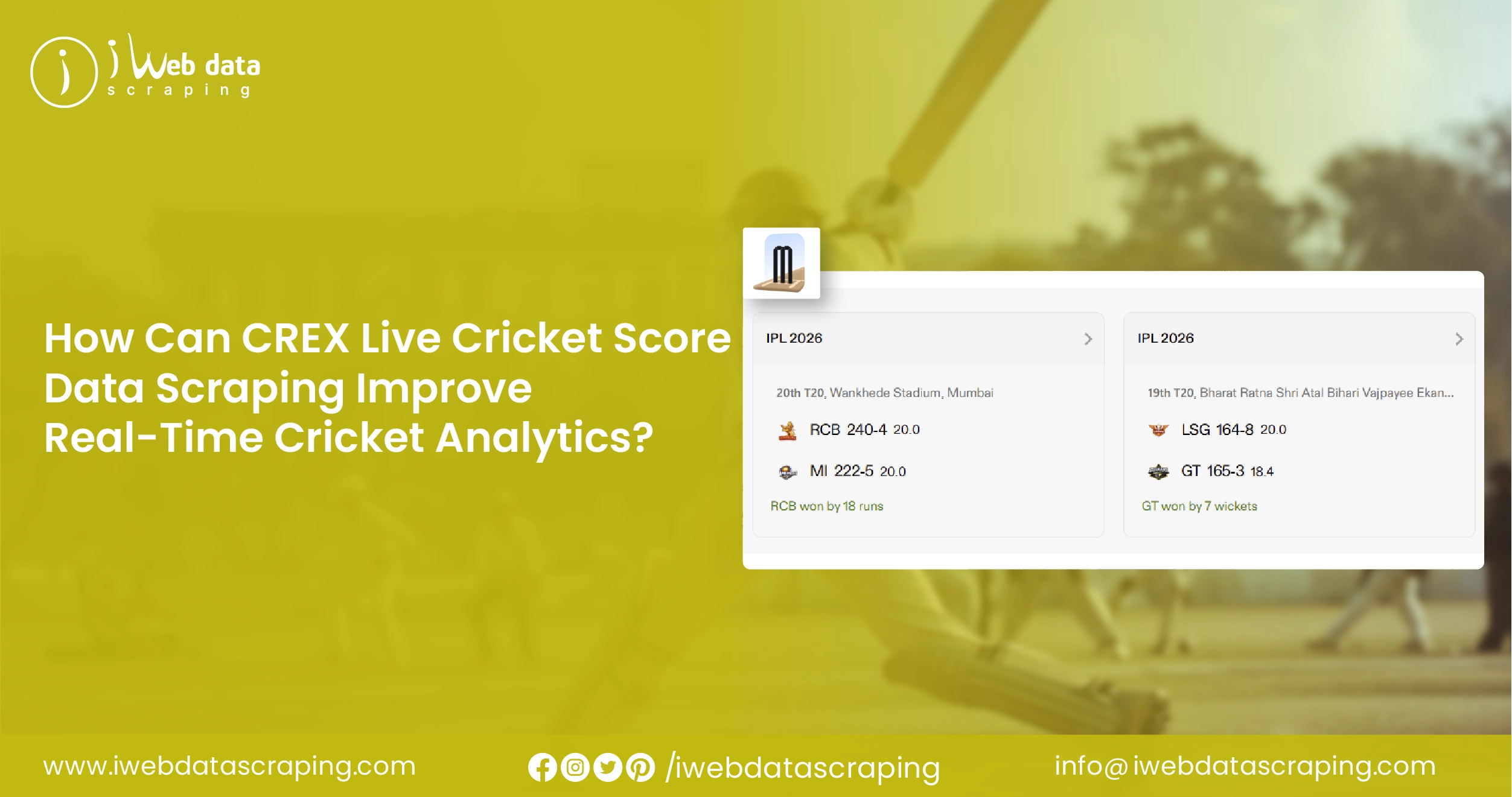 How Can CREX Live Cricket Score Data Scraping Improve Real-Time Cricket Analytics?